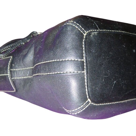 Coach 2006 Vintage Black Leather East West Legacy Tassel Hobo Shoulder Bag 1417 - Picture 9 of 12